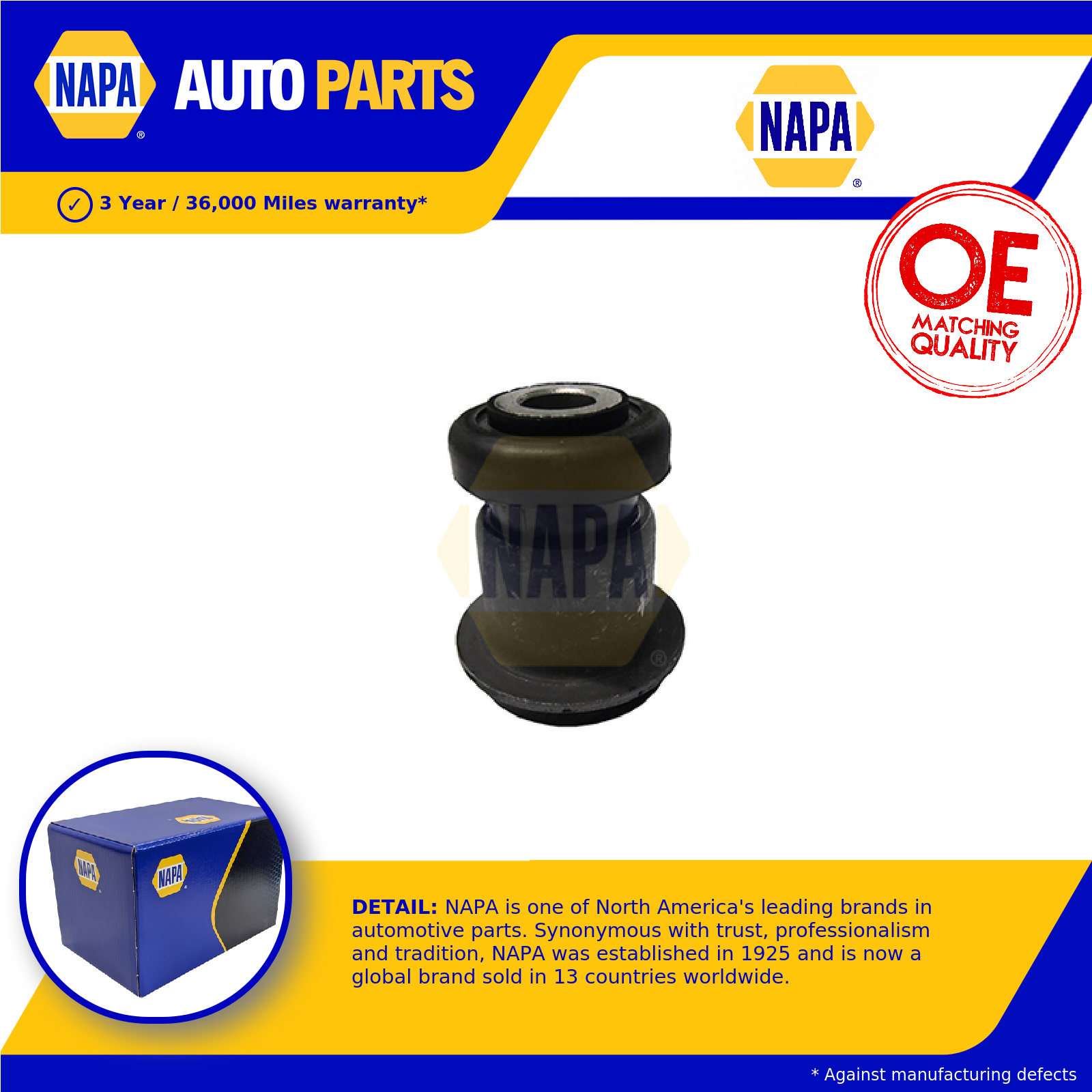 NAPA Wishbone / Control / Trailing Arm Bush Front Lower NST8511 [PM2676594]