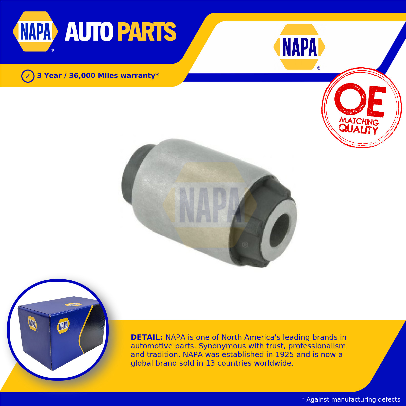 NAPA Wishbone / Control / Trailing Arm Bush Rear Lower, Left or Right NST8515 [PM2676598]