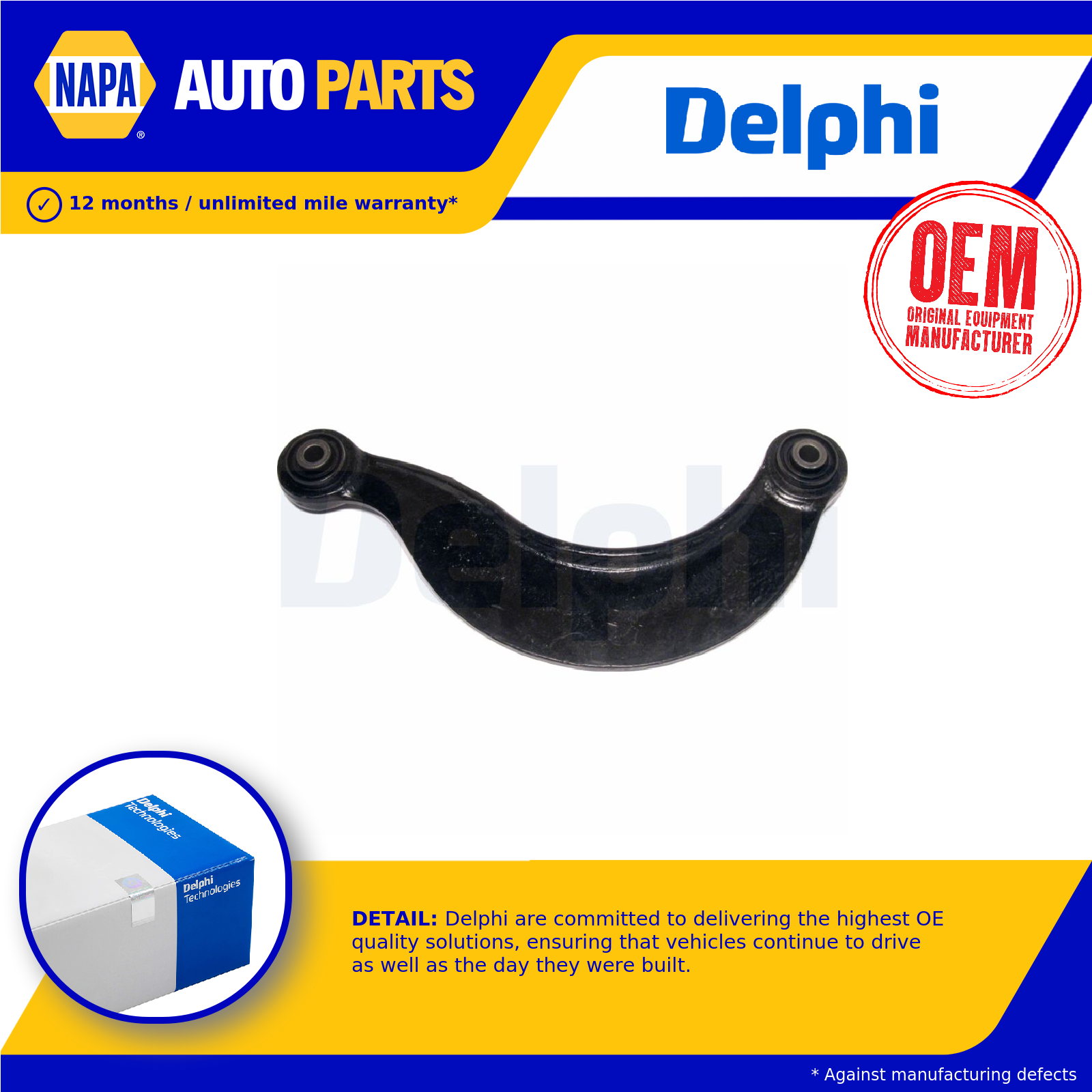 Delphi Wishbone / Suspension Arm Upper, Left or Right TC2000 [PM348859]
