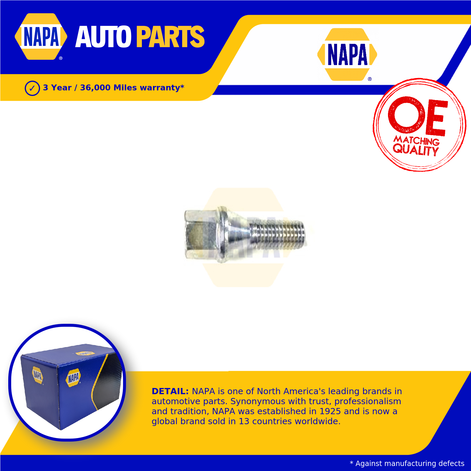 NAPA Wheel Bolt / Stud / Nut NHB1008 [PM2570716]