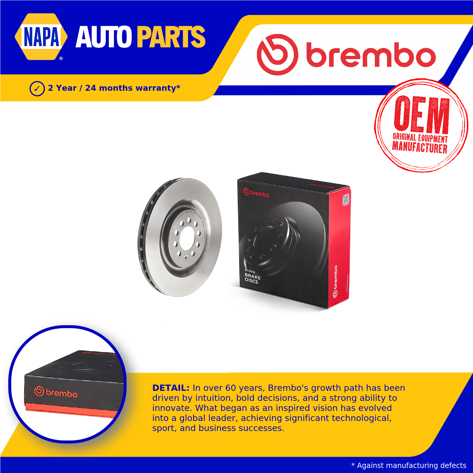 Brembo 2x Brake Discs Pair Vented Front 09.8403.11 [PM2238862]