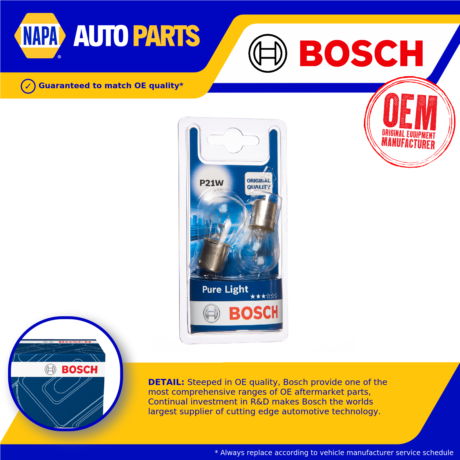Bosch Pure/Lt 382 P21w 12v 21w Ba15s (X2) 1987301017 [PM919490]