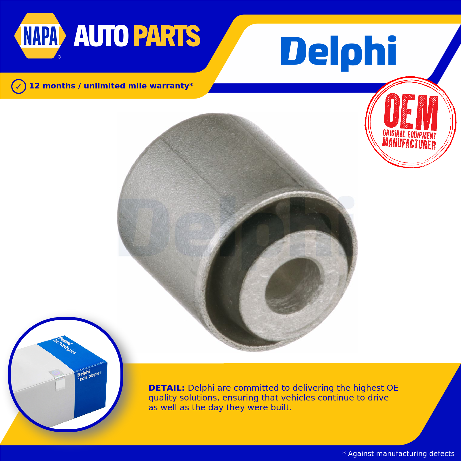 Delphi Wishbone / Control / Trailing Arm Bush TD1689W [PM1762560]